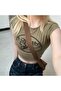 Ars Minga Star Khaki Half Short Sleeve Tshirt - 4