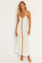 Women's Ecru Accessories Wrapped Midi Beach Dress Ey2839 - 2