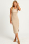 Women's Vanilla Slit Camisole Midi Dress Xl2011 - 6
