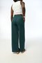 WOMEN'S COMFORTABLE CUT KNEE BOTTOM PETROL COLOR TROUSERS - 2