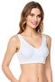 Keyal 6-Pack Women's Wide Strap Combed Cotton Mother Half Tank Top Cotton Bra