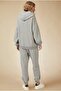 Thick Winter Tracksuit Set with 3 Thread Ribbon, Fleece Inside, Kangaroo Pocket, Hood, Rubber Legs - 2