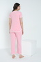Striped Crew Neck Suitable for Breastfeeding Short Sleeve Maternity and Maternity Pajamas Set - 5