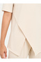 Asymmetrical Hem T-Shirt & Straight Fit Pintuck Detail Pant Co-Ord - 3