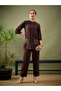 Embroidered Pocket Shirt & Palazzo Set - 2