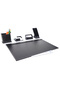 Black Leather Desk Mat Set 5 Pieces Pr305
