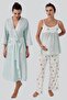 Flexible Viscous Maternity Pajama Set - Polka Dot and Straps - 2