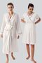 Short-Sleeved , Stretchy Viscose Maternity Robe and Nightgown Set - 2