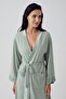 Women's Long Sleeve Stretchy Viscous Short Dressing Gown - 2