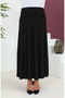 Black Large Size Sandy Striped Skirt - 1745-03 - 4