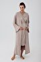 Short Sleeve Stretchy Lycra Viscous Maternity Dressing Gown Nightgown Set