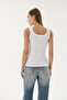 16157 Women's Tippled Square Neck Sleeveless T-Shirt - 3