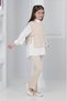Girls' Cotton Knit Ribbed fabric Fabric Three-Piece Set: Shirt, Pants, and Sleeveless Blouse. - 4