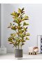 120cm Large Faux Ficus Tree - Tropical Rubber Plants Plastic Codiaeum Tree Leaves, Autobtan - 8