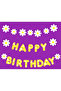 25-Piece Daisy Themed Happy Birthday Banner String Birthday Decoration