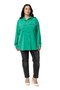 Plus Size D Buckle Detailed Pocketed Cuffed Benetton Green Shirt - 2
