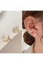 Elegant Fishtail Steel Earrings - Anti-Allergic Pearl Detailed Earrings - 3