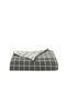 Gray Checkered King Size 240X260Cm Bedspread/2 Pieces 50X70Cm Pillow 4 Layer Multi Muslin 100% Cotton - 8