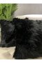 Plush Throw Pillow Cover Square - black - 3
