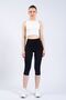 Snc Women's Black Pocket High Waist Leggings, Capri Yoga Tights 19" - 3