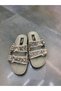 Diva Platinum - Women's Daily Slippers with Double Buckles and Stones - 3