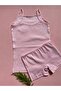 Corduroy Fabric Girls' 4-Piece Set with Rope Straps, Cotton Undershirt and Shorts - 5