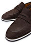 Men's Genuine Leather Brown Nubuck Loafers - 5