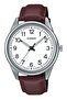 Brown Leather Strap White Dial Men's Wristwatch - 4