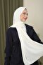 Hijab Women's Luxury Medina Silk Shawl Cream - 4