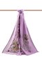 Luxury Medina Silk Flower Patterned Black Color 75X195 Wrinkle Free Shal Moss Crepe Stitching Type Italian Stitching - 2