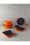 Hecha Cast Iron Round Grill Pan Orange - 5
