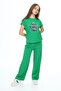 Girl's Cotton Oversize Top & Bottom Set Pants & Thsirt - 2