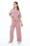 Girls' 100% Cotton Oversize Cargo Pocket Half Sleeve Top and Bottom Tracksuit Set - 2