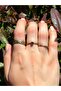 Natural Stone 3-Piece Garnet (Garnet) Natural Stone Star Model Women's Adjustable Ring Set Euy341 - 3