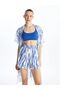 Patterned Women's Swim Shorts with Elastic Waist (S4) - 2