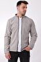 Suede Seasonal Coat with Chest Zipper and Judge Collar Pldp 2981