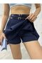 Women's Waist Double Belted Pleated Shorts Skirt - 4