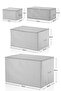 4-Piece Dowry Set: Quilt, Pillow, Duvet Cover, Clothes Organizer Bag Set - Gray Spotted - 2