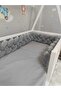 400 CM 4-PIECE Plush KNITTED PROTECTIVE BOX MODEL, NEW GENERATION Welsoft Fleece FABRIC (FOR 70X130 CM CRIB) - 4