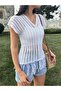 Front Back V-Neck Skirt Tasseled Unlined White Beach Dress - 3