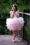 Sleeveless Shoulder-tied Girl's Ballerina Dress with Tutu Skirt
