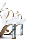 Women's Genuine Leather White Heeled Sandals - 5