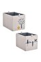 2 Piece Kids Room Organizer Box Set 26X37X26 cm Set of 2 Organizing Storage Box