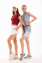 Women's Lycra Short Sleeve Crop Bluz - 5