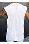 Hıla Fashion Men's Vertical Printed Oversize Sleeveless T-Shirt - 2