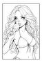 Anime Bikini Girls Coloring Book (50 Super Coloring) - 5