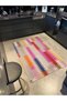 Triangular Multi-Colored Sayout Motif Decorative Carpet and Washable Carpet Miravip9637 - 2