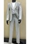 Suit Slim Fit Casual Sports Jacket Trousers Gray - 3