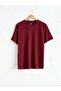 Men's Burgundy T-shirt Crew Neck Basic Short Sleeve Cotton Basic From Your Fashion Style