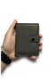 7 Colors, Minimal Card Holder&Wallet with Money Compartment,10 Transparent Card Compartments,Leather Men's Card Holder Wallet - 3